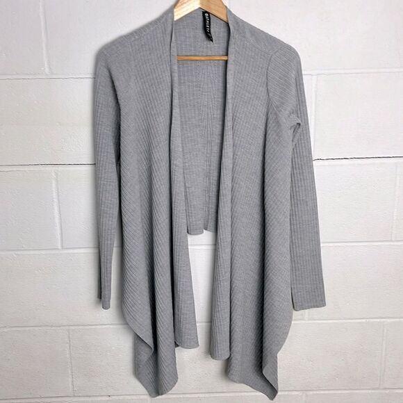 Athleta Sweaters - Athleta solstice gray merino wool wrap cardigan